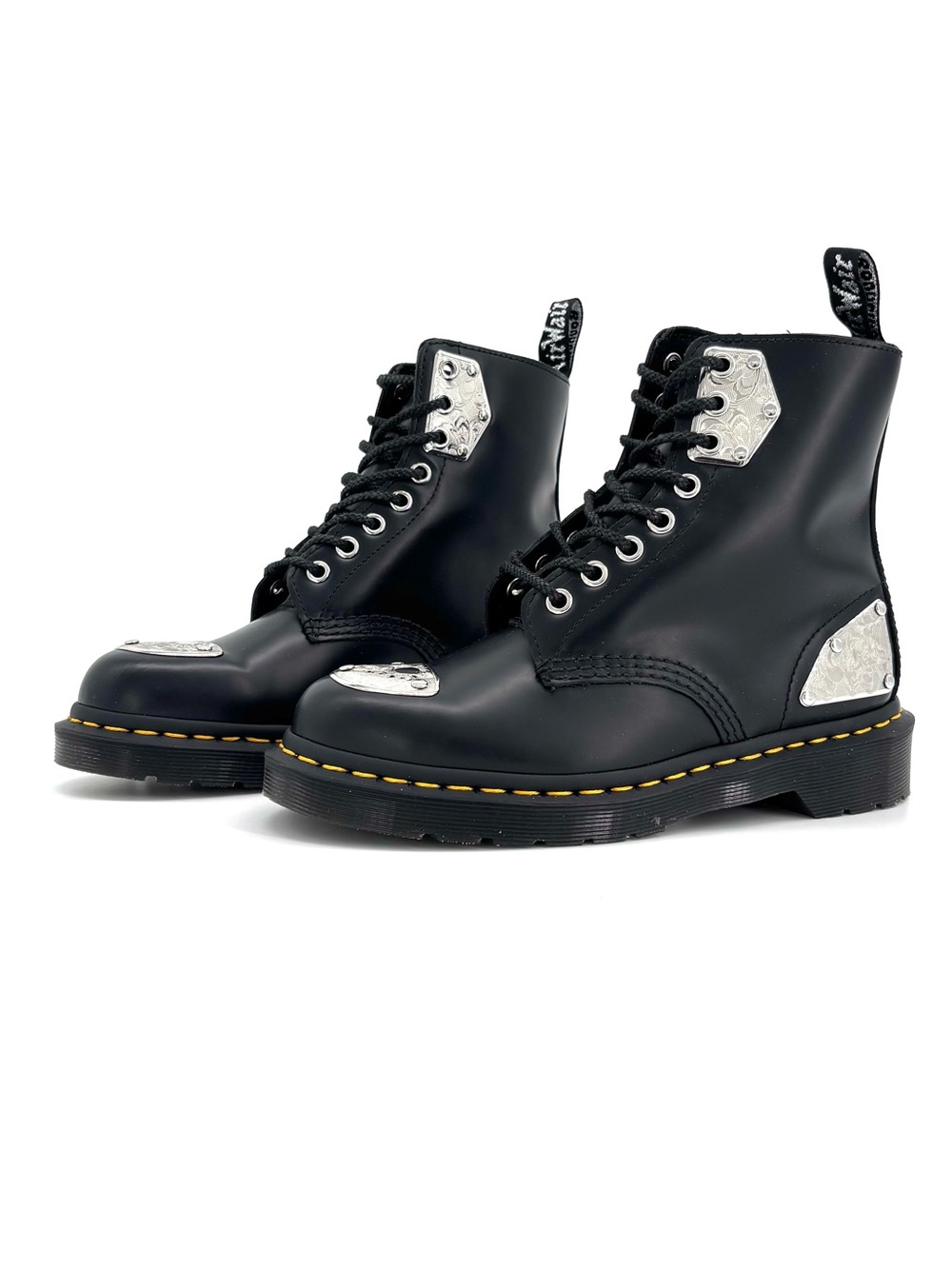 Dr Martens 1460 King Nerd Collab Black Combat Lace Up Ankle Boots 6